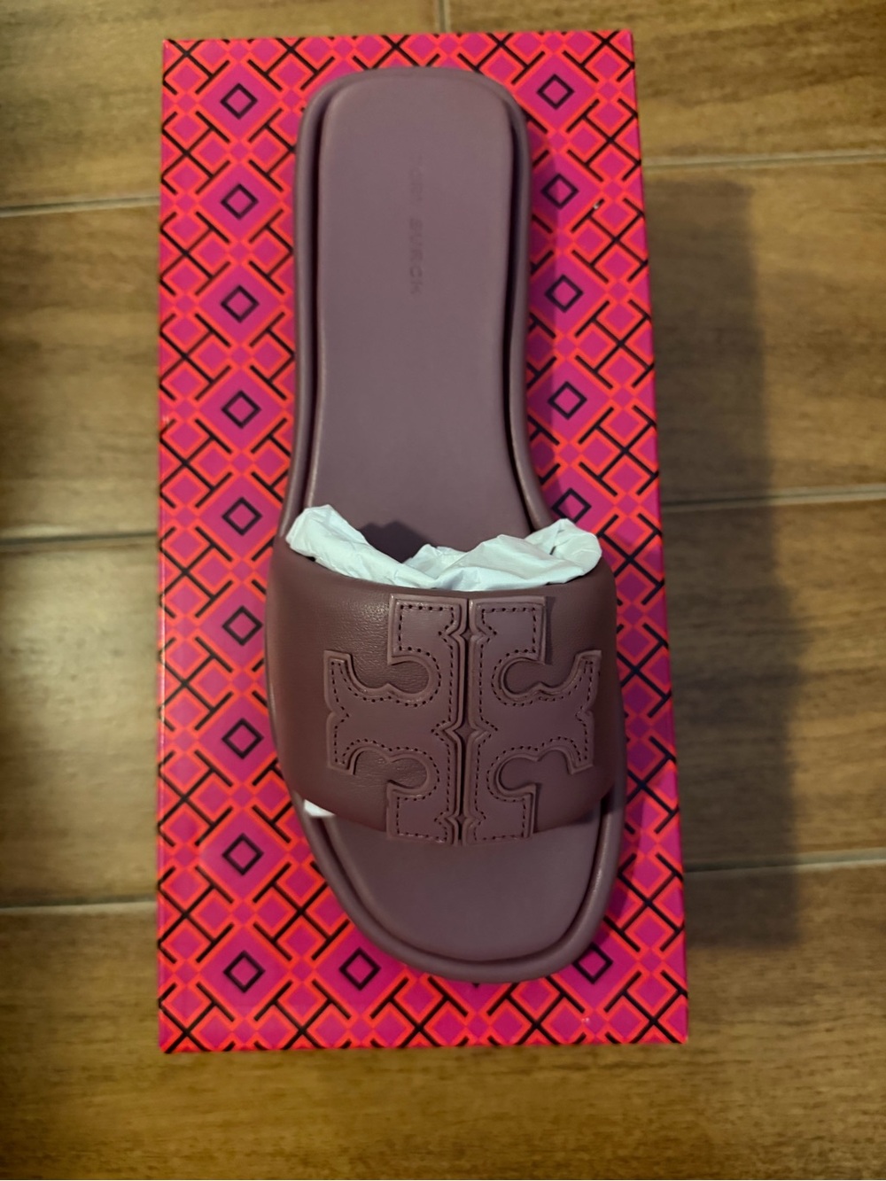 Tory Burch Double T Sport Slides Cipria 250 NIB 8.5